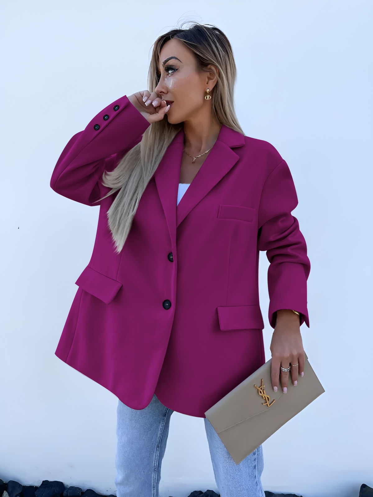 Παλτό blazer με κουμπιά