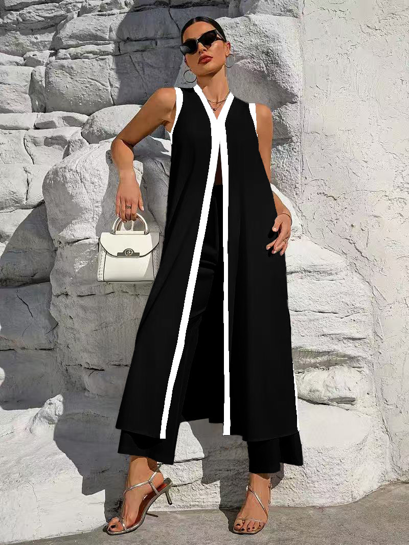 Σετ αμάνικη μπλούζα μακριά με παντελόνα