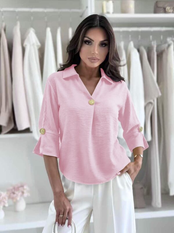Μπλούζα με διακοσμητικά κουμπιά